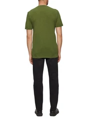 s.Oliver T-Shirt mit V-Ausschnitt Dunkelgrün/Grün