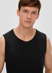 s.Oliver Kurzarmshirt Tanktop im 2er-Pack Schwarz/Hellblau/Dunkelgrau/Dunkelblau