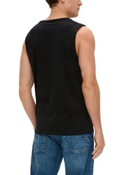 s.Oliver Kurzarmshirt Tanktop im 2er-Pack Schwarz/Hellblau/Dunkelgrau/Dunkelblau