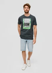 s.Oliver T-Shirt mit Frontprint Artwork Dunkelgrün/Grün