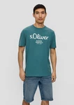 s.Oliver Kurzarmshirt T-Shirt Label-Print Artwork 