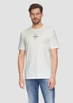 s.Oliver Kurzarmshirt T-Shirt mit Frontprint Artwork Hellgrün/Grau/Weiß/Hellblau/Silber