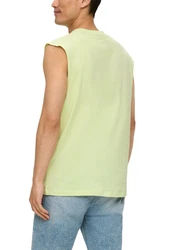 s.Oliver Shirttop Tanktop mit Frontprint Artwork Hellgrün/Grün/Neonfarben/Gelb