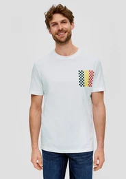 Kurzarmshirt Unisex Baumwoll-T-Shirt mit EM-Print Artwork