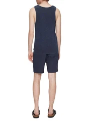 QS Shirttop Tanktop T-Shirt Hellblau/Dunkelblau/Blau