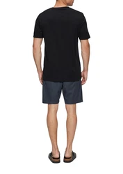 QS Kurzarmshirt mit Brustprint Schwarz/Dunkelblau/Grau/Grün