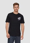 QS Kurzarmshirt mit Brustprint Schwarz/Dunkelblau/Grau/Grün