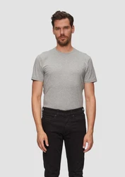 s.Oliver BLACK LABEL Kurzarmshirt T-Shirt Grau/Dunkelgrau/Hellgrau