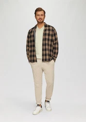 s.Oliver Kurzarmshirt T-Shirt mit Logostickerei Khaki/Hellgrün/Grün