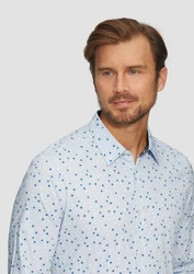 s.Oliver Hemd navy/pastellblau/weiß