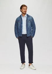 s.Oliver Hemd navy/pastellblau/weiß