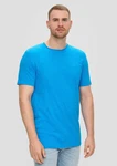 s.Oliver Kurzarmshirt Baumwoll-T-Shirt mit Logo Hellblau/Türkis/Blau