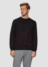 Strickpullover Strickpullover mit Jacquard-Muster Rippblende