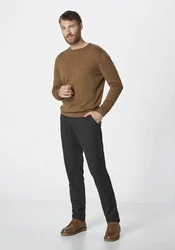 Redpoint Chinohose JASPER Slim-Fit Khaki/Dunkelgrau