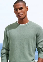 John Devin Strickpullover Grün/Hellgrün