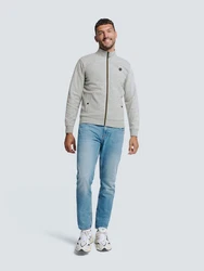 NO EXCESS Sweatshirt mit Vollreißverschluss Grau/Khaki/Hellgrau/Hellblau