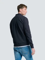 NO EXCESS Sweatshirt mit Vollreißverschluss Dunkelblau/Hellblau