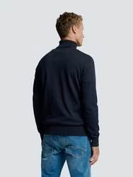 NO EXCESS Rundhalspullover Dunkelblau/Rot