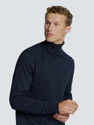 NO EXCESS Rundhalspullover Dunkelblau/Rot