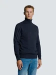 NO EXCESS Rundhalspullover Dunkelblau/Rot
