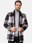 Allthemen Wollmantel Regular Fit Schwarz/Gelb/Braun/Weiß/Rot