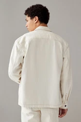 Next Hemdjacke Jeans-Hemdjacke Overshirt Khaki/Creme/Beige/Weiß