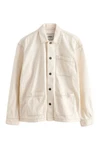 Next Hemdjacke Jeans-Hemdjacke Overshirt Khaki/Creme/Beige/Weiß