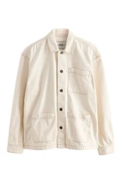 Hemdjacke Jeans-Hemdjacke Overshirt 100% Baumwolle (1-St)