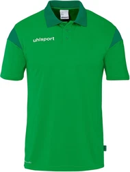 uhlsport Poloshirt Squad 27 Grün/Dunkelgrün/Neonfarben