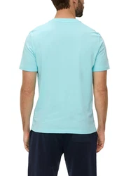 s.Oliver Kurzarmshirt T-Shirt Modell Artwork Grün/Blau/Hellblau/Türkis