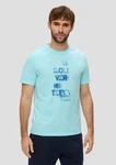 s.Oliver Kurzarmshirt T-Shirt Modell Artwork Grün/Blau/Hellblau/Türkis