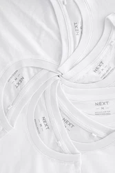 Next T-Shirt (6-tlg) Weiß/Grau