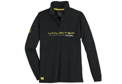 Redfield Langarm Poloshirt schwarz