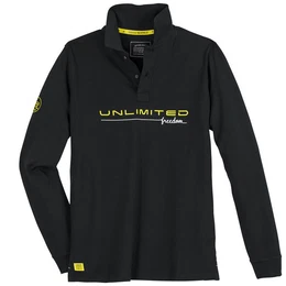 Langarm-Poloshirt Langarm Poloshirt schwarz Schwarz