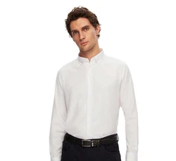 D'S DAMAT Businesshemd Weiß/Creme/Hellblau