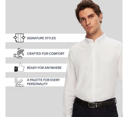 D'S DAMAT Businesshemd Weiß/Creme/Hellblau
