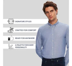 D'S DAMAT Businesshemd Blau/Hellblau/Dunkelblau