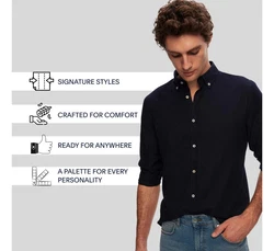 D'S DAMAT Businesshemd Hellblau/Dunkelblau/Blau
