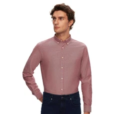 D'S DAMAT Businesshemd Dunkelrot/Lila/Braun/Rosa/Rot