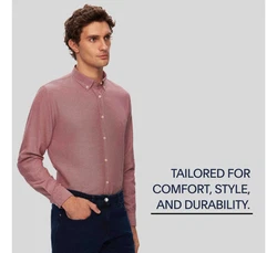 D'S DAMAT Businesshemd Dunkelrot/Lila/Braun/Rosa/Rot