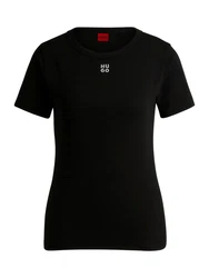 HUGO T-Shirt Deloris Schwarz/Rosa