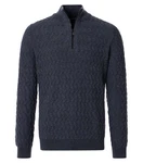 CASAMODA Pullover Troyer Dunkelblau/Blau/Grau