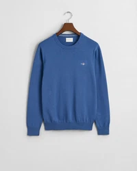Gant Pullover CLASSIC COTTON C-NECK Blau/Vintage Blue