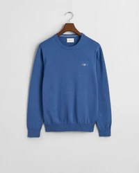 Gant Pullover CLASSIC COTTON C-NECK Blau/Vintage Blue