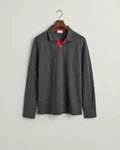 Gant Langarm-Poloshirt Grau/Dunkelgrau/Hellgrau
