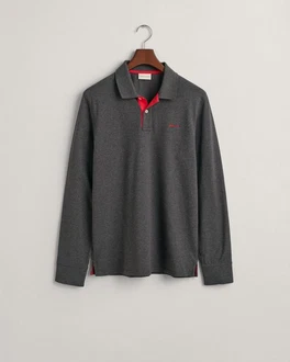 Gant Langarm-Poloshirt Grau/Dunkelgrau/Hellgrau Gant Langarm-Poloshirt Grau/Dunkelgrau/Hellgrau