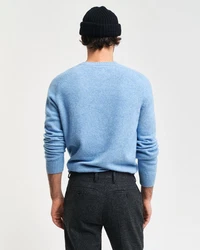 Gant Rundhalspullover WOOL BLEND C-NECK Blau/Hellblau