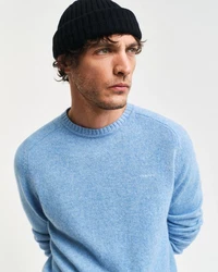 Gant Rundhalspullover WOOL BLEND C-NECK Blau/Hellblau