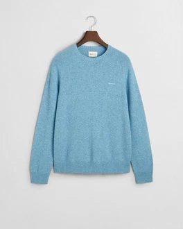 Gant Rundhalspullover WOOL BLEND C-NECK Blau/Hellblau Gant Rundhalspullover WOOL BLEND C-NECK Blau/Hellblau