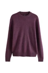Next Rundhalspullover Regular Fit Lila/Dunkelrot/Rosa